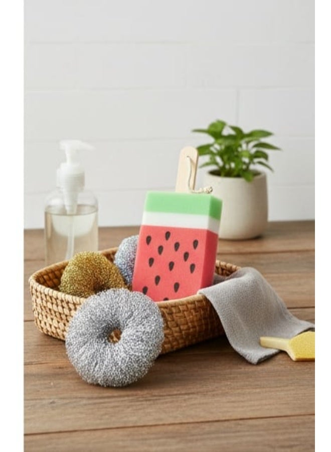 Watermelon Shaped Bath Sponge – Fun & Soft Exfoliating foam for Kids and Adults - Image 2